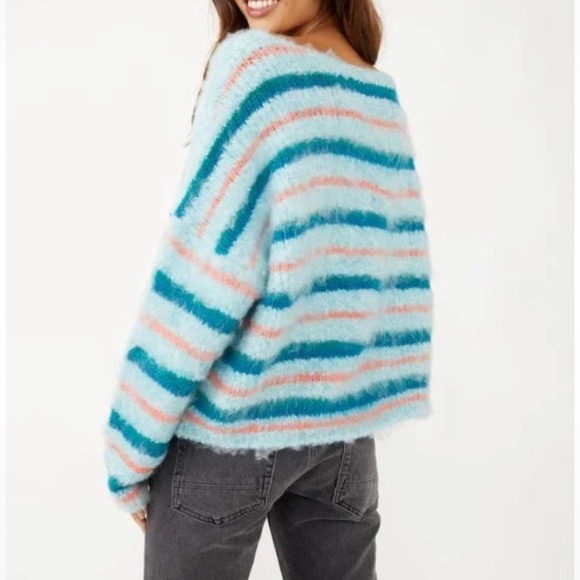 Free People Lily Sweater in Mosaic Sky Combo sz XS NWT $168R NWT - Picture 6 of 8